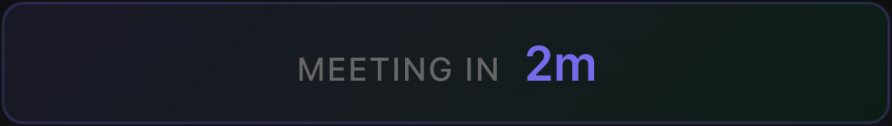 Smart Meeting Countdown feature