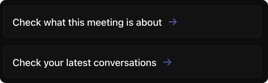 Instant Meeting Context feature