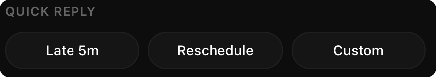 One-Click Replies feature
