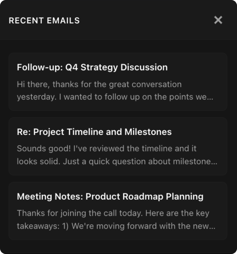 Never lose context feature